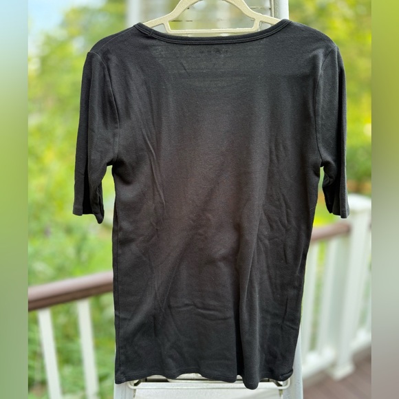LOFT Black Short Sleeve Tee - Picture 4 of 5